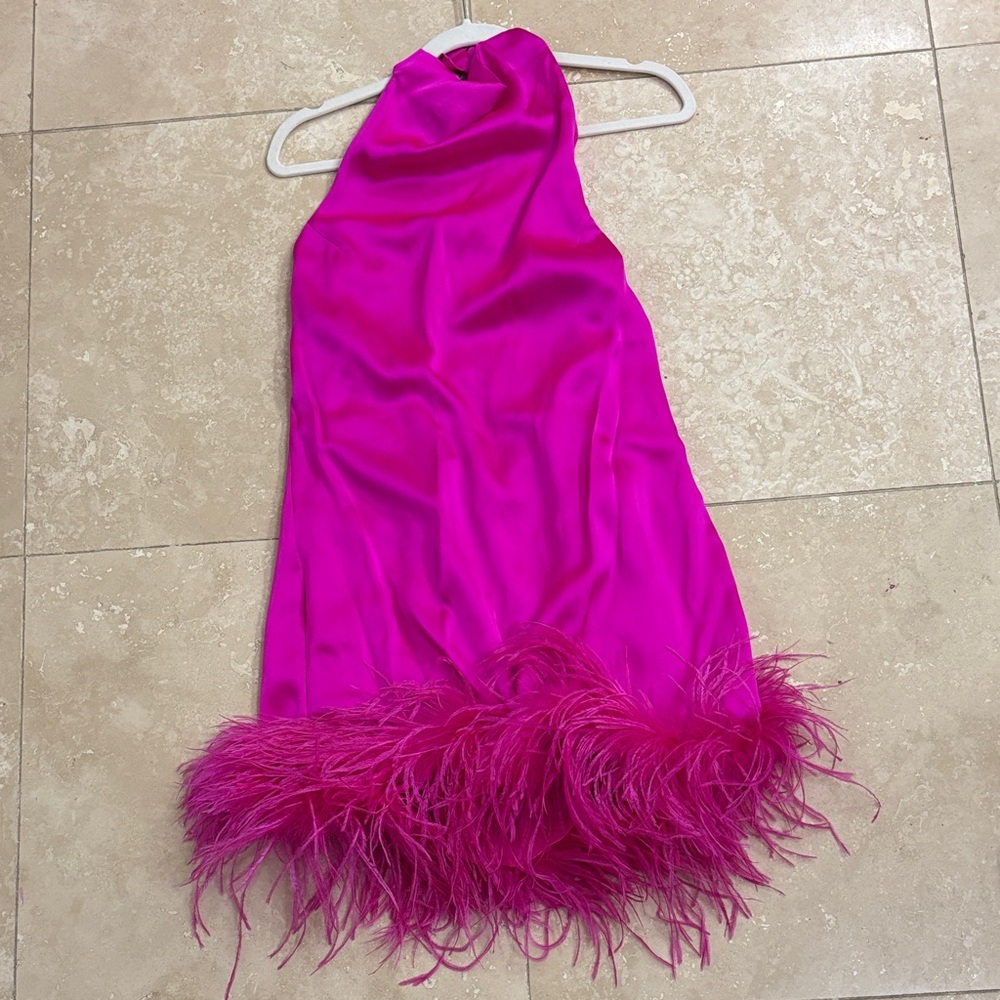 Amanda Uprichard Pink Backless Dress